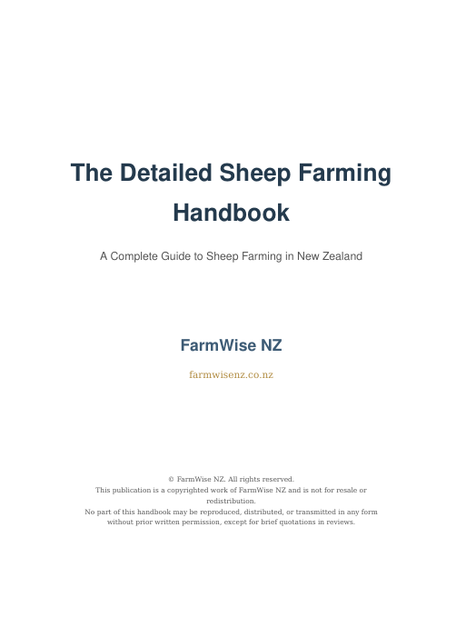 Detailed Sheep Farming in NZ