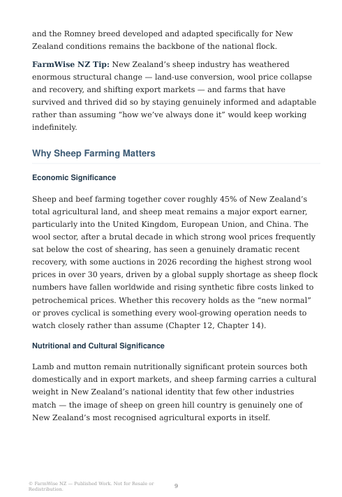 Detailed Sheep Farming in NZ