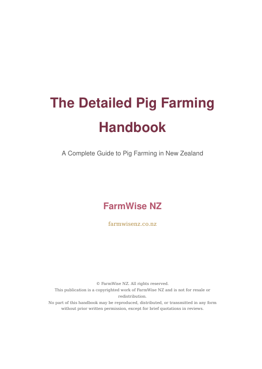 NZ Pig Farming Handbook – Complete Guide for New Zealand Farmers