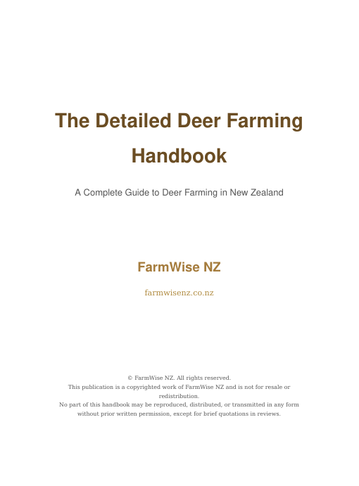 Detailed Deer Farming Handbook NZ – Complete Farming Guide